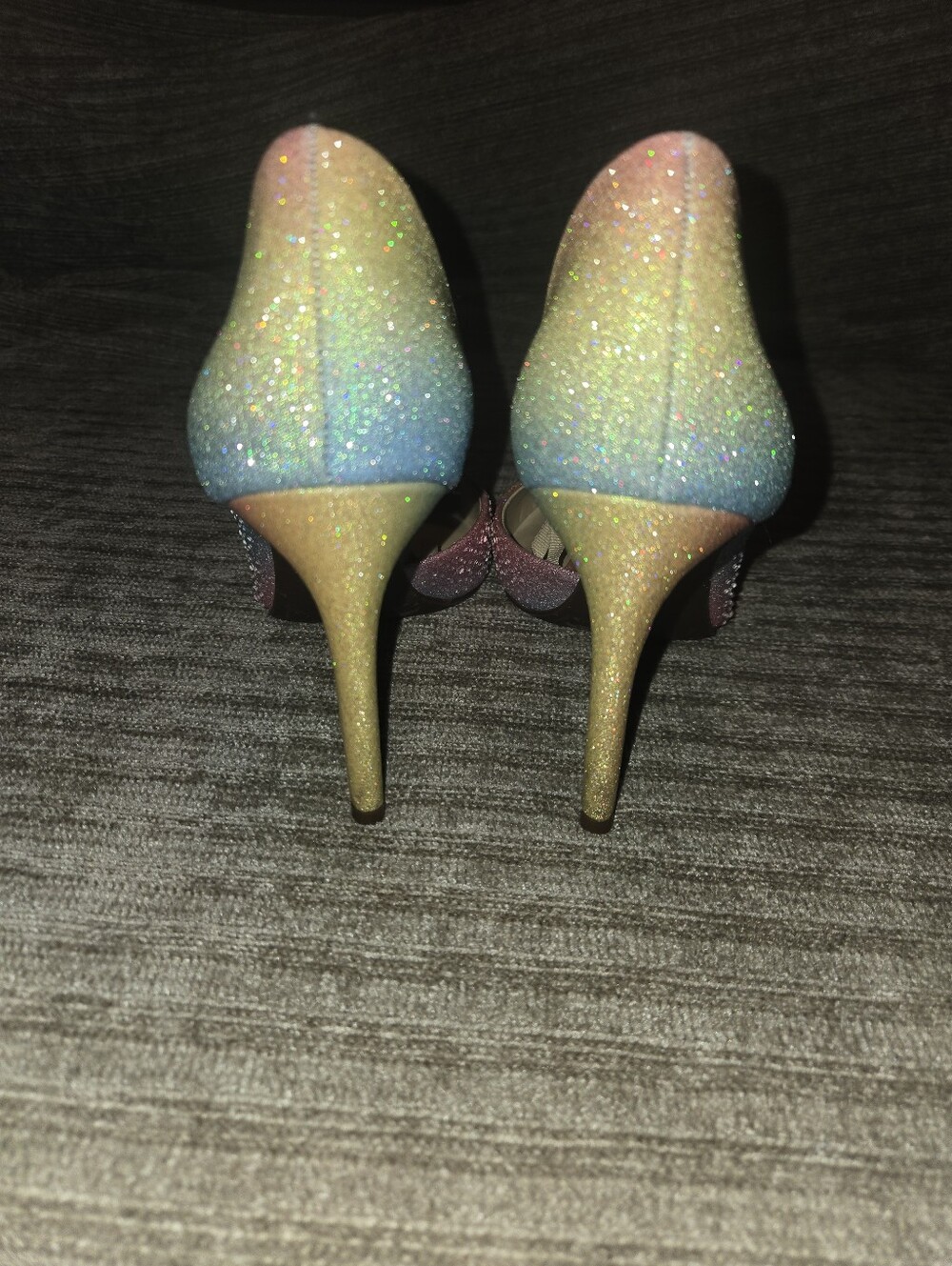 Jessica Simpson Pastel Rainbow Glitter Pointed Pumps - Picture 2 of 4